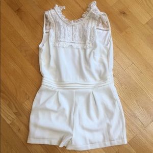White lace romper